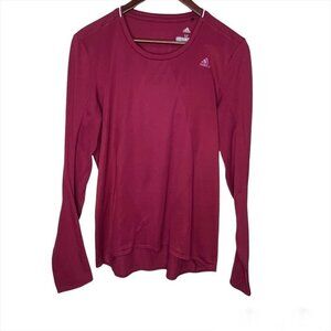 Adidas Burgundy Energy Running Climacool Long  Sleeve​ Size Medium
